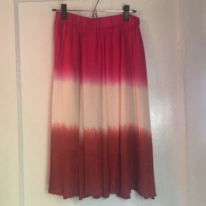 Anthropologie Maeve Pink Ombré Skirt